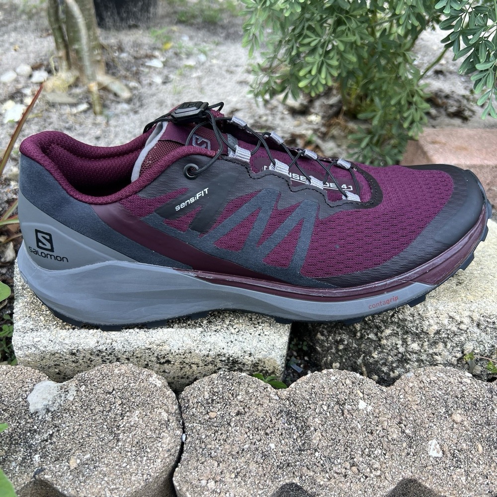 Salomon Sense Ride 4 Shoes Womens Size 8.5 Trail Hiking Running Outdoor